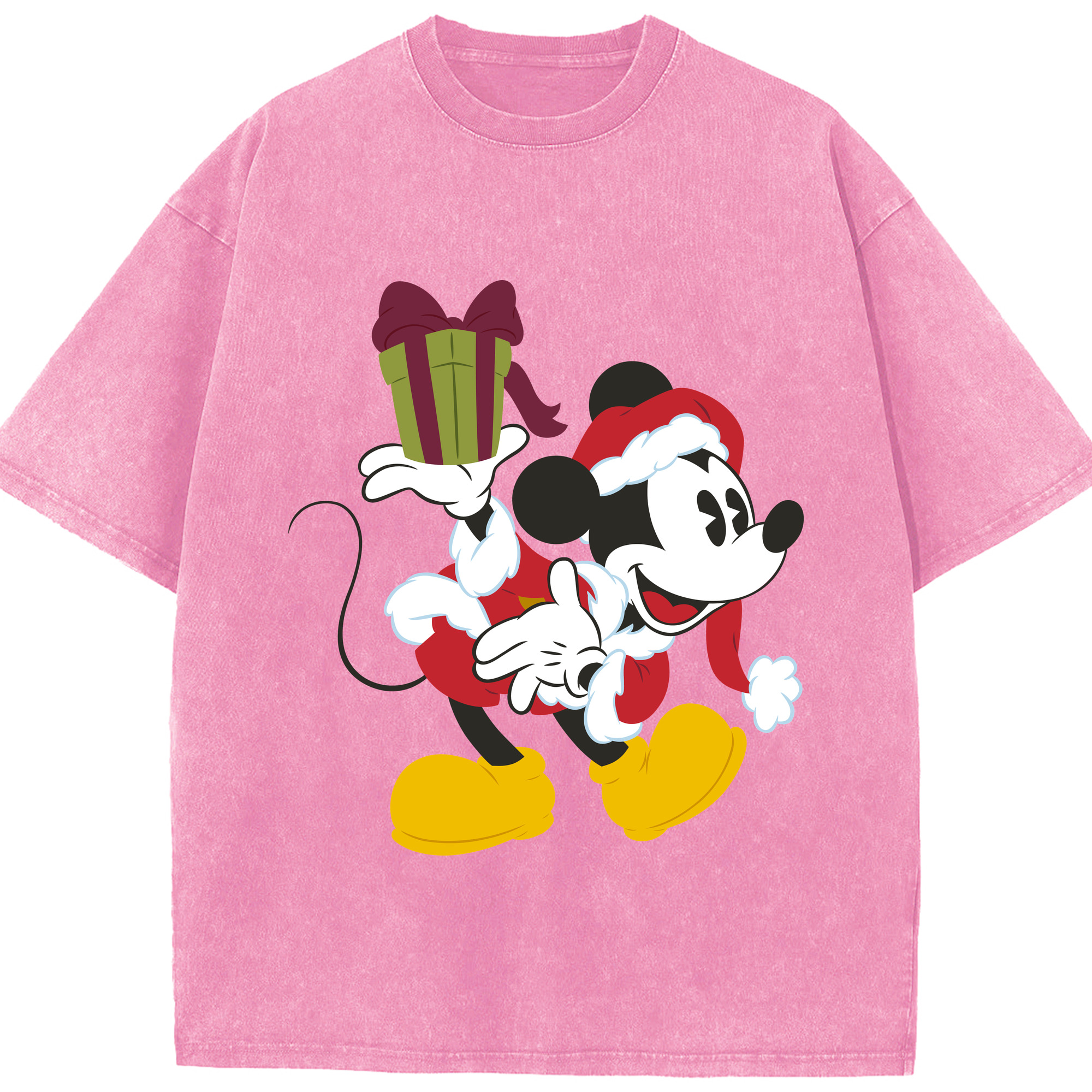 （画像用） ミッキーマウス Mickey Mouse 綿100% ヴィンテージ風 半袖Tシャツ（フロントプリント）